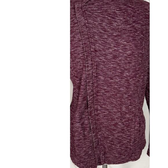 G.H. Bass & Company Womens Medium Purple Heather Moto Sweatshirt - Picture 2 of 8